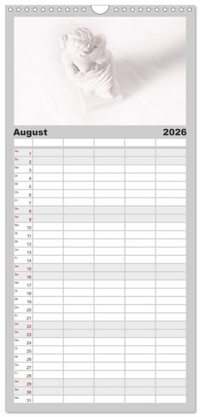 Produktbild: Familienplaner 2026 - my.LIFESTYLE - Leben in Wei&szlig; mit 5 Spalten (Wandkalender, 21 x 45 cm) CALVENDO