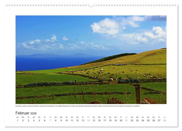 Produktbild: Azoren-Insel Sao Jorge &ndash; traumhafte Fajas auf dem gr&uuml;nsten Eiland Portugals (Wandkalender 2026 DIN A2 quer), CALVENDO Monatskalender