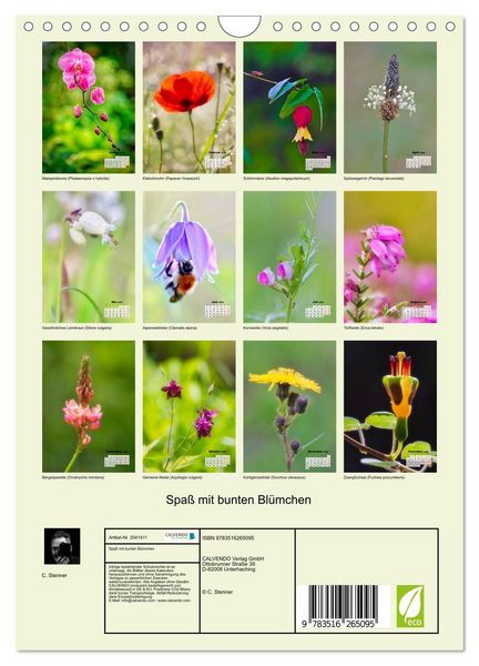 Produktbild: Spa&szlig; mit bunten Bl&uuml;mchen (Wandkalender 2026 DIN A4 hoch), CALVENDO Monatskalender