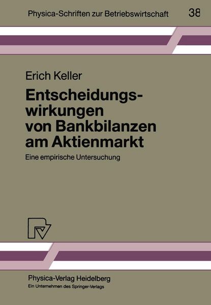 Produktbild: Entscheidungswirkungen von Bankbilanzen am Aktienmarkt