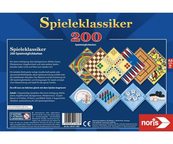 Produktbild: Spieleklassiker - 200 Spielm&ouml;glichkeiten
