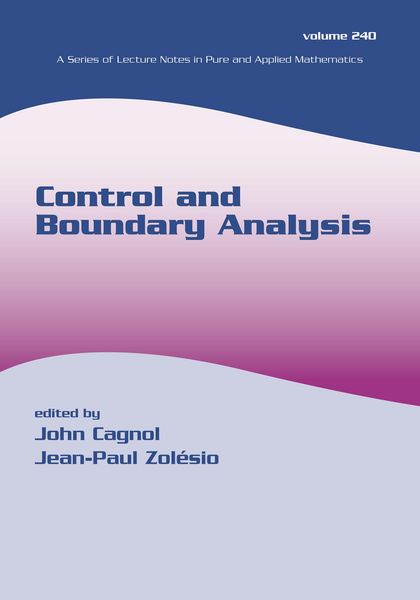 Produktbild: Control and Boundary Analysis