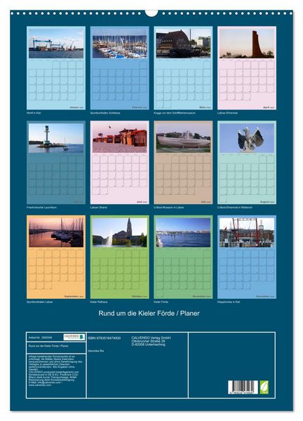 Produktbild: Rund um die Kieler F&ouml;rde / Planer (Wandkalender 2026 DIN A2 hoch), CALVENDO Monatskalender