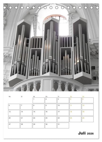Produktbild: Orgeln zum Verlieben! (Tischkalender 2026 DIN A5 hoch), CALVENDO Monatskalender
