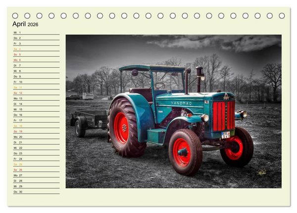 Produktbild: Traktoren - Oldtimer (Tischkalender 2026 DIN A5 quer), CALVENDO Monatskalender