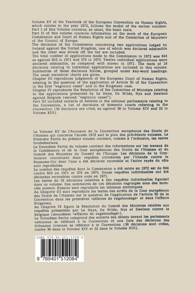 Produktbild: Yearbook of the European Convention on Human Rights / Annuaire de la Convention Europeenne des Droits de L&rsquo;Homme