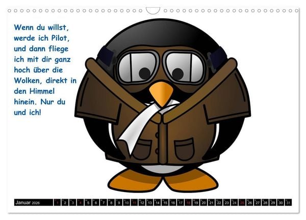 Produktbild: Pinguin-Elfe (Wandkalender 2026 DIN A3 quer), CALVENDO Monatskalender