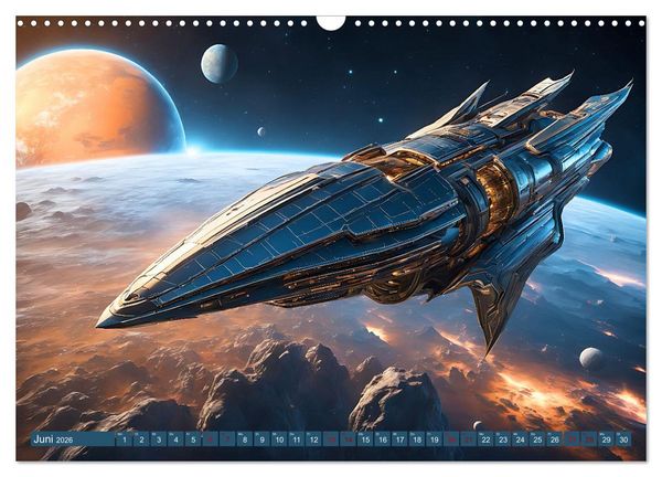 Produktbild: Alien Starships (Wandkalender 2026 DIN A3 quer), CALVENDO Monatskalender