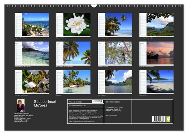 Produktbild: S&uuml;dsee-Insel Mo'orea (Wandkalender 2027 DIN A2 quer), CALVENDO Monatskalender