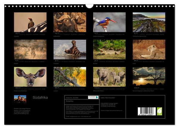 Produktbild: S&uuml;dafrika (Wandkalender 2026 DIN A3 quer), CALVENDO Monatskalender
