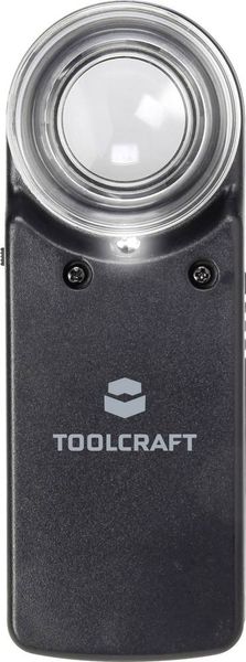 TOOLCRAFT 1303080  Handlupe mit LED-Beleuchtung Vergrößerungsfaktor: 15 x Linsengröße: (Ø) 20 mm