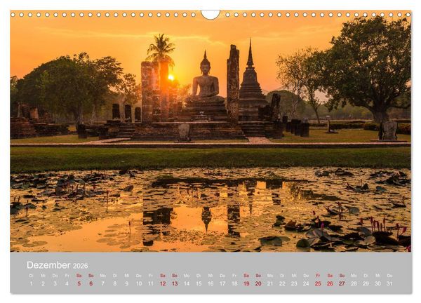 Produktbild: BUDDHA - Ein sanftes L&auml;cheln (Wandkalender 2026 DIN A3 quer), CALVENDO Monatskalender