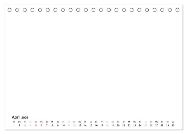 Produktbild: Bastelkalender - Weiss (Tischkalender 2026 DIN A5 quer), CALVENDO Monatskalender