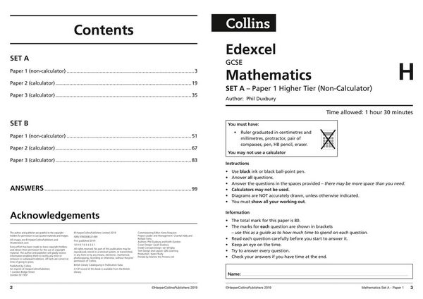 Produktbild: Edexcel GCSE 9-1 Maths Higher Practice Papers