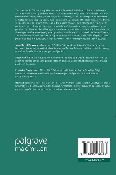 Produktbild: The Palgrave International Handbook of Football and Politics