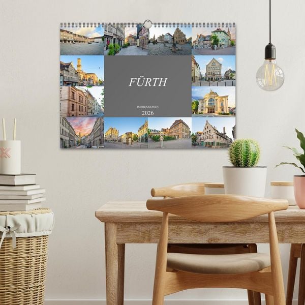 Produktbild: F&uuml;rth Impressionen (Wandkalender 2026 DIN A3 quer), CALVENDO Monatskalender
