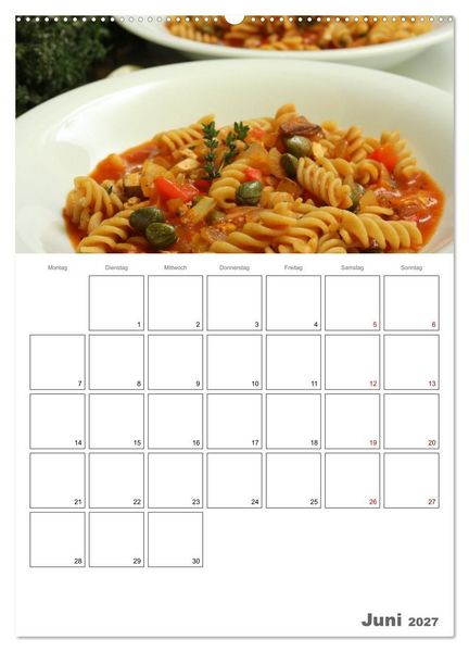 Produktbild: Pasta mit Gem&uuml;se (hochwertiger Premium Wandkalender 2027 DIN A2 hoch), Kunstdruck in Hochglanz