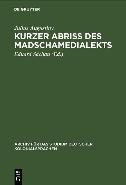 Produktbild: Kurzer Abri&szlig; des Madschamedialekts
