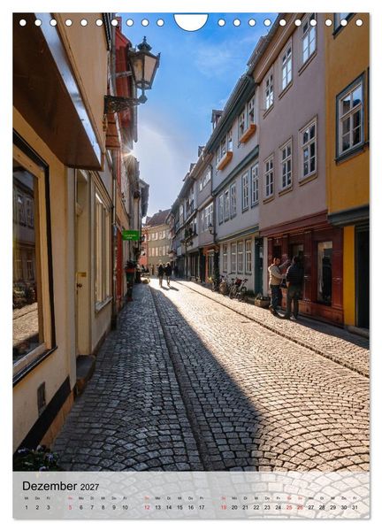 Produktbild: Ein Blick auf Erfurt in Farbe (Wandkalender 2027 DIN A4 hoch), CALVENDO Monatskalender