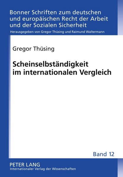 Produktbild: Scheinselbst&auml;ndigkeit im internationalen Vergleich
