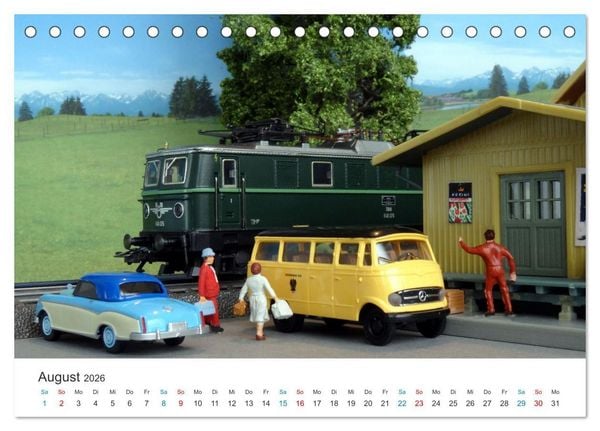 Produktbild: Miniaturbahnen international (Tischkalender 2026 DIN A5 quer), CALVENDO Monatskalender