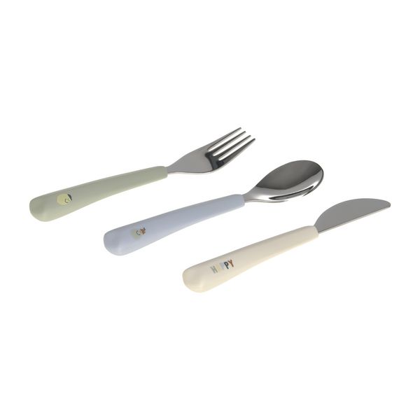 Produktbild: Cutlery with Silicone Handle 3 pcs Happy Fruits