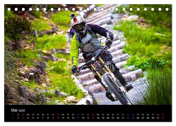 Produktbild: Mountainbike Freeride Momente (Tischkalender 2026 DIN A5 quer), CALVENDO Monatskalender