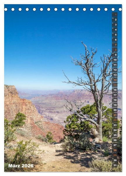 Produktbild: GRAND CANYON Imposante Aussichten (Tischkalender 2026 DIN A5 hoch), CALVENDO Monatskalender