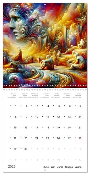 Produktbild: Jeux d'ombre de l'Humanit&eacute; (Calendrier mural carr&eacute; 2026 30x30 cm) Calendrier double avec une page pour vos prises de notes