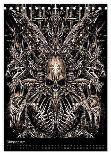 Produktbild: BLOODBOY/DARK ILLUSTRATION (Tischkalender 2026 DIN A5 hoch), CALVENDO Monatskalender