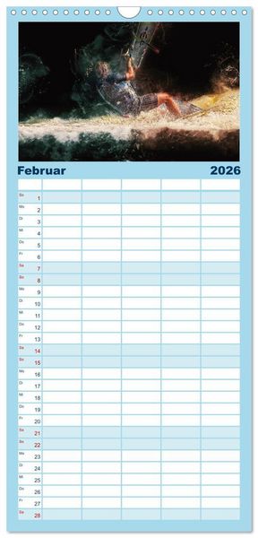 Produktbild: Familienplaner 2026 - Kitesurfen extrem cool mit 5 Spalten (Wandkalender, 21 x 45 cm) CALVENDO