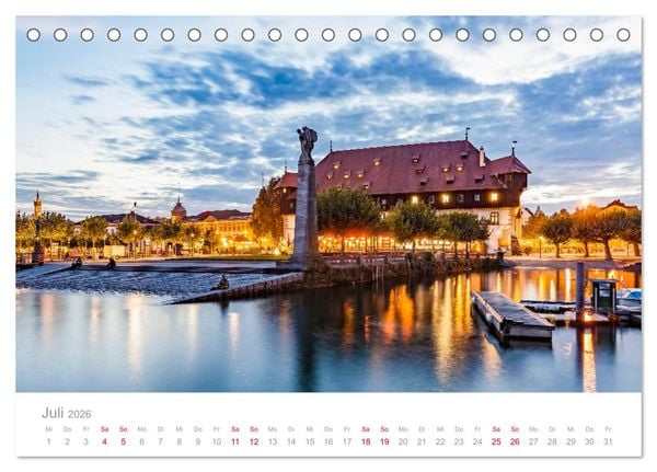 Produktbild: BODENSEE Drei L&auml;nder - ein See (Tischkalender 2026 DIN A5 quer), CALVENDO Monatskalender