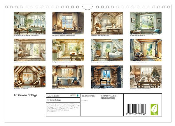 Produktbild: Im kleinen Cottage (Wandkalender 2027 DIN A4 quer), CALVENDO Monatskalender