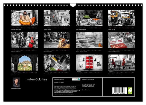 Produktbild: Indien Colorkey (Wandkalender 2026 DIN A3 quer), CALVENDO Monatskalender