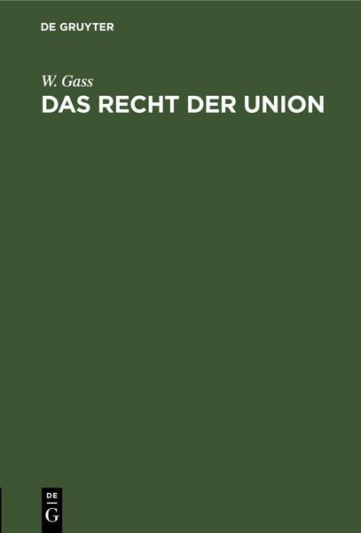 Produktbild: Das Recht der Union