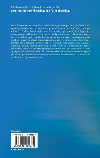 Produktbild: Gasotransmitters: Physiology and Pathophysiology