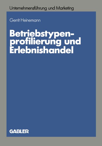 Produktbild: Betriebstypenprofilierung und Erlebnishandel