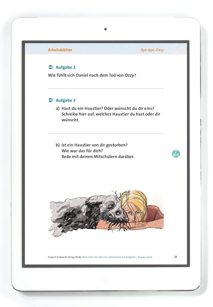 Produktbild: Krummer Hund &ndash; Juliane Pickel &ndash; Materialien f&uuml;r inklusive Lekt&uuml;rearbeit mit Aufgaben &ndash; Lehrerheft