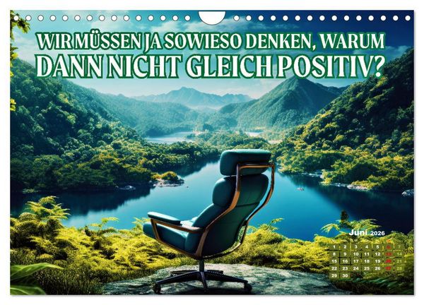Produktbild: Work - Life - Balance - unterwegs mit coolen Spr&uuml;chen (Wandkalender 2026 DIN A4 quer), CALVENDO Monatskalender