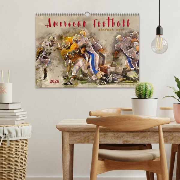 Produktbild: American Football - einfach cool (Wandkalender 2026 DIN A3 quer), CALVENDO Monatskalender