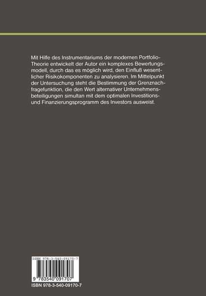 Produktbild: Unternehmungsbewertung und Risiko