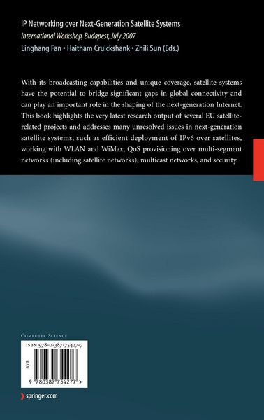 Produktbild: IP Networking over Next-Generation Satellite Systems