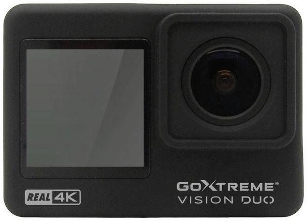 Produktbild: GoXtreme GoXtreme Vision Duo 4K Action Cam 4K, Dual-Display, Spritzwassergesch&uuml;tzt, Staubgesch&uuml;tzt, Wasserfest, WLAN, Zeitraffer