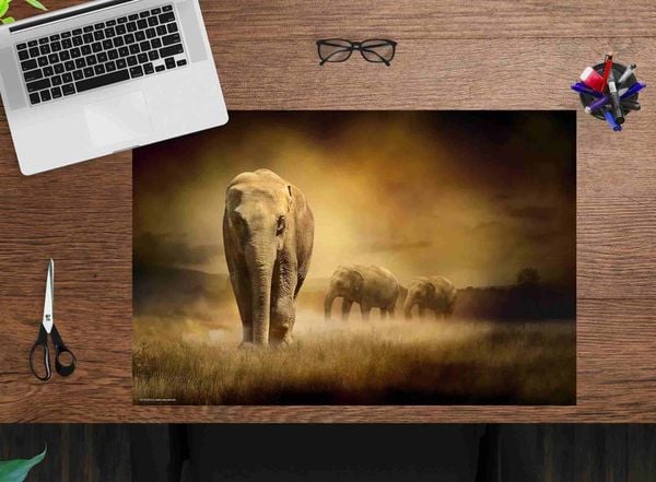 Produktbild: Cover-your-desk Schreibtischunterlage f&uuml;r Kinder und Erwachsene Elefant, aus hochwertigem Vinyl , 60 x 40 cm