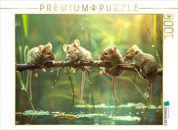 Produktbild: CALVENDO Puzzle M&auml;useplausch | 1000 Teile Lege-Gr&ouml;&szlig;e 64x48cm Foto-Puzzle f&uuml;r gl&uuml;ckliche Stunden