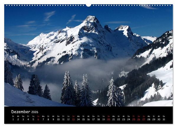 Produktbild: DIE ALPEN - Schroffe Gipfel und stille Seen (Wandkalender 2026 DIN A2 quer), CALVENDO Monatskalender