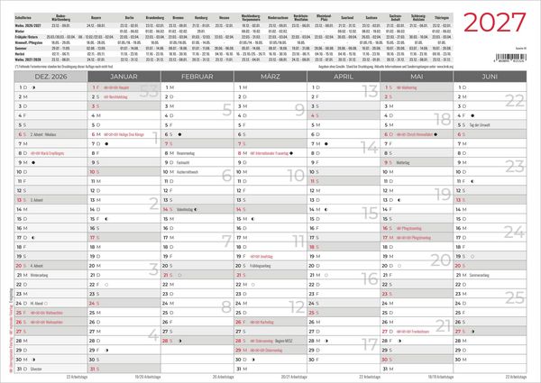 Produktbild: Tafelkalender A3 beidseitig 2027