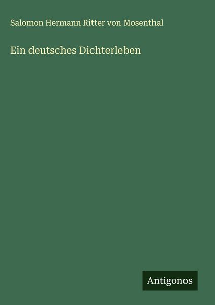 Produktbild: Ein deutsches Dichterleben