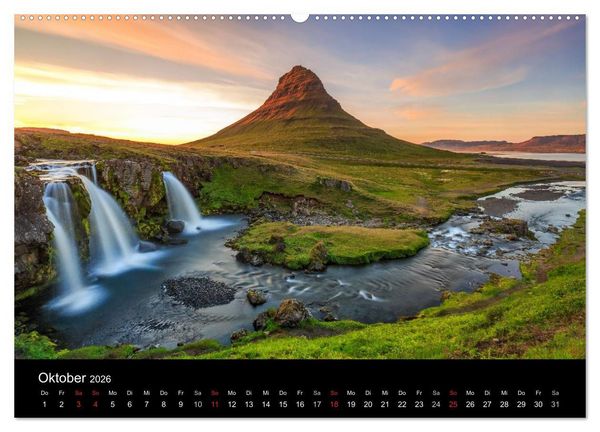 Produktbild: ISLAND - Zauber der Natur (Wandkalender 2026 DIN A2 quer), CALVENDO Monatskalender