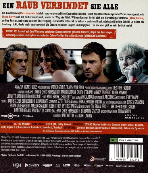 Produktbild: Crime 101 (4K Ultra HD+Blu-ray)